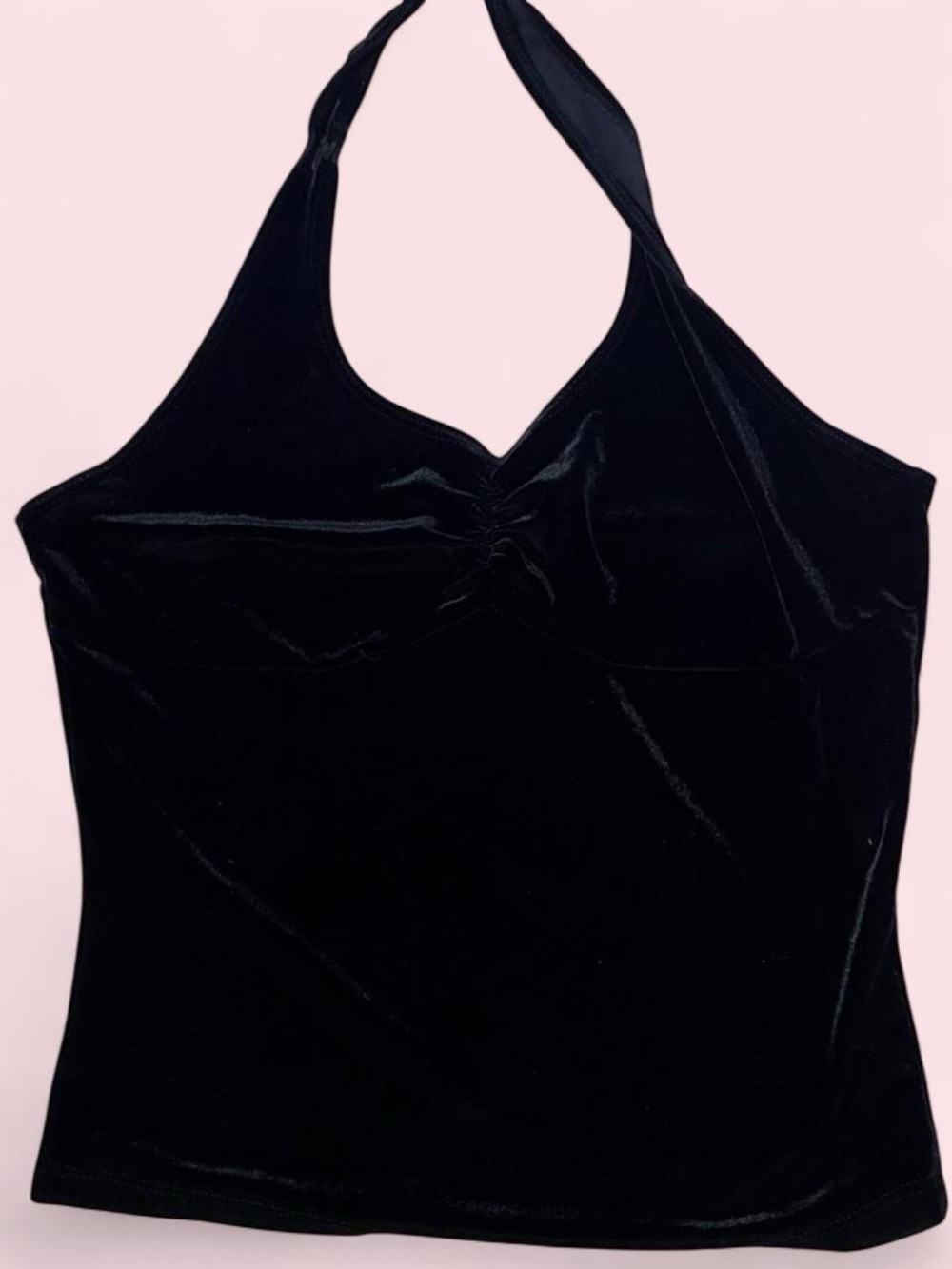 Black Velvet Halter Top